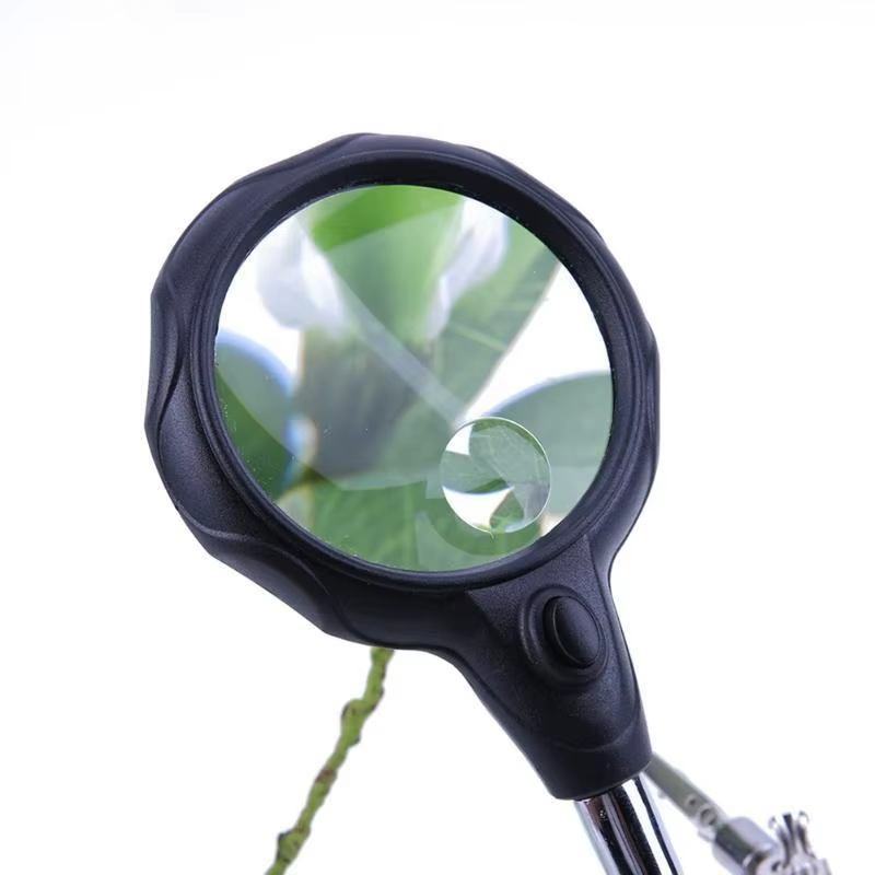 Loupe de bureau Loupe de soudage support LED outil de réparation de soudure Loupe troisième main pou