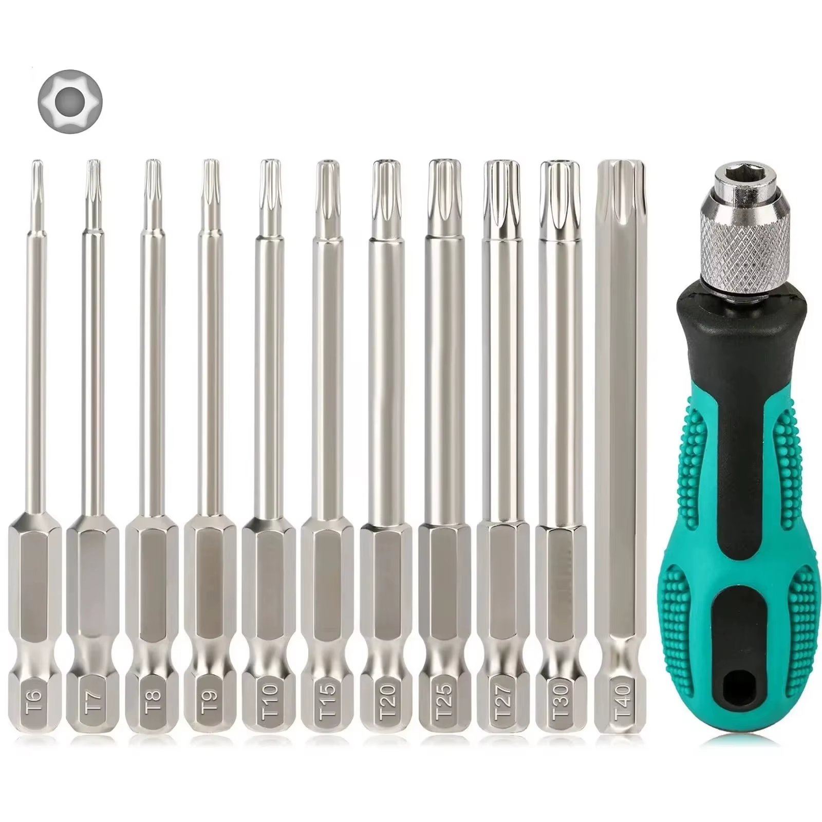 Jeu de tournevis Torx, jeu de tournevis de sécurité Torx 1/4 ", jeu de tournevis hexagonaux Allen, j