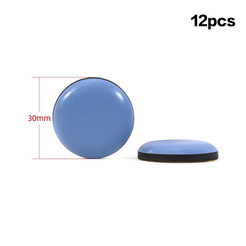Ensemble de 12 pièces de patins coulissants pour meubles de maison, patins mobiles carrés pour sol,