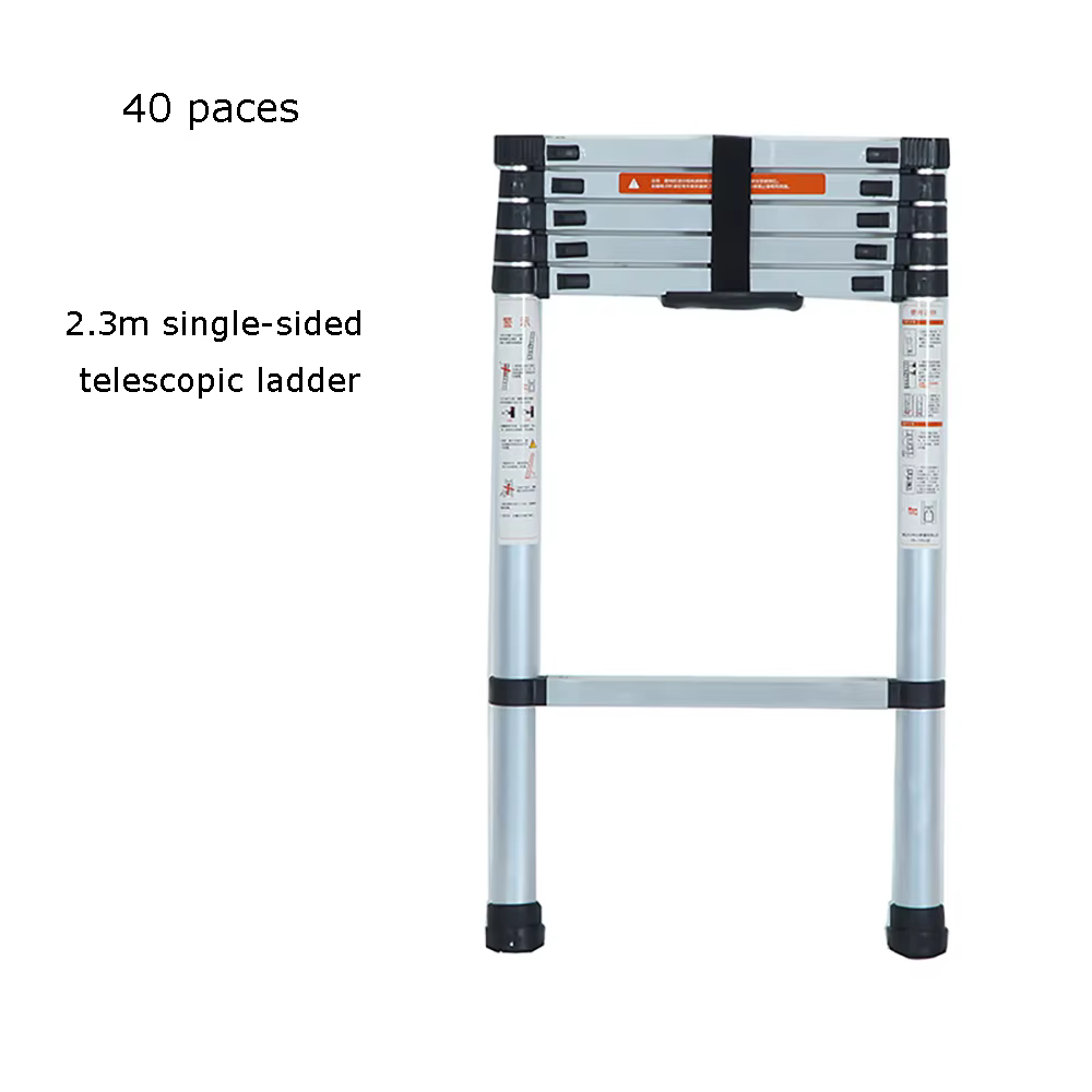 Échelle télescopique en acier inoxydable de 2,3 m à 6,3 m, pratique et facile à transporter, adaptée