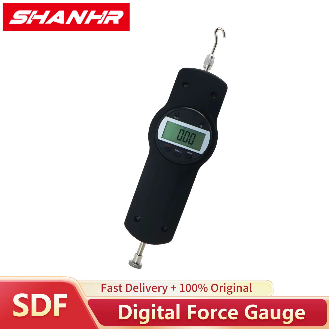 Dynamomètre numérique portable SHANHR, jauge de force de traction et de compression, instruments de 