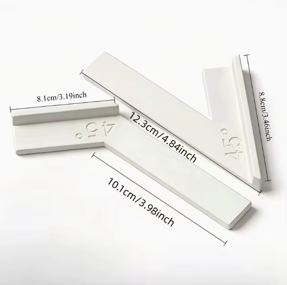 2 pièces – Guide d'angle 3D imprimé pour le travail du bois, outil de positionnement pour coupe à on
