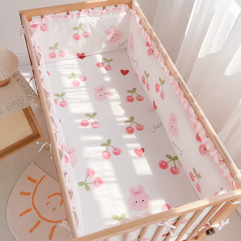 Ensembles de literie pour berceau de bébé, 5 pièces, dessin animé, décoration de chambre, pare-chocs