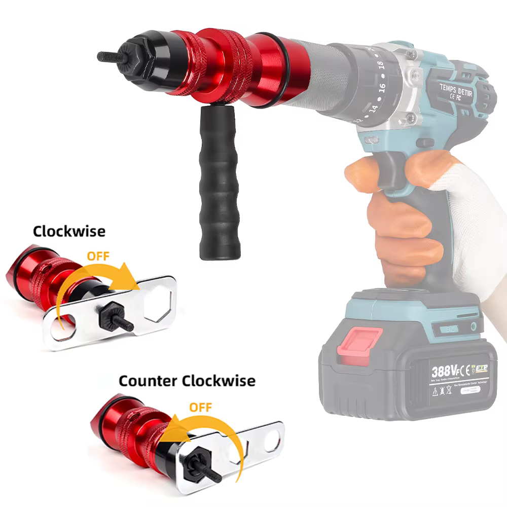 Adaptateur de pistolet à écrou à rivet électrique domestique M3 M4 M5 M6 M8 M10, outil de rivetage à