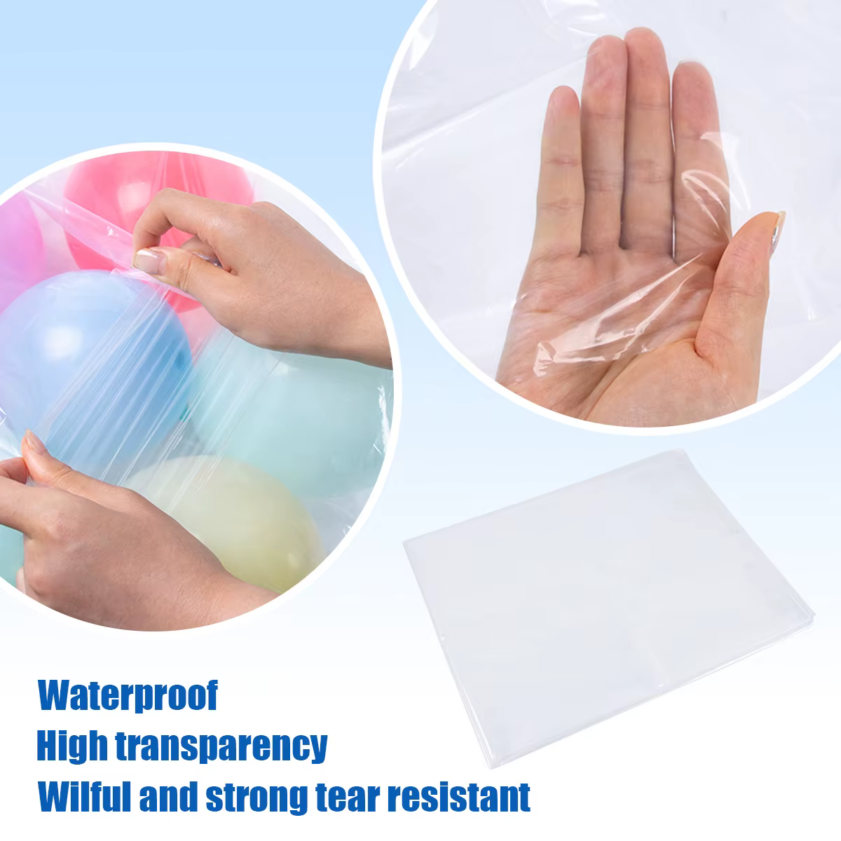 1/2/3 pièces ballon sac géant sac de rangement 1.5x2.5m Transport Ballon clair grand sac en plastiqu