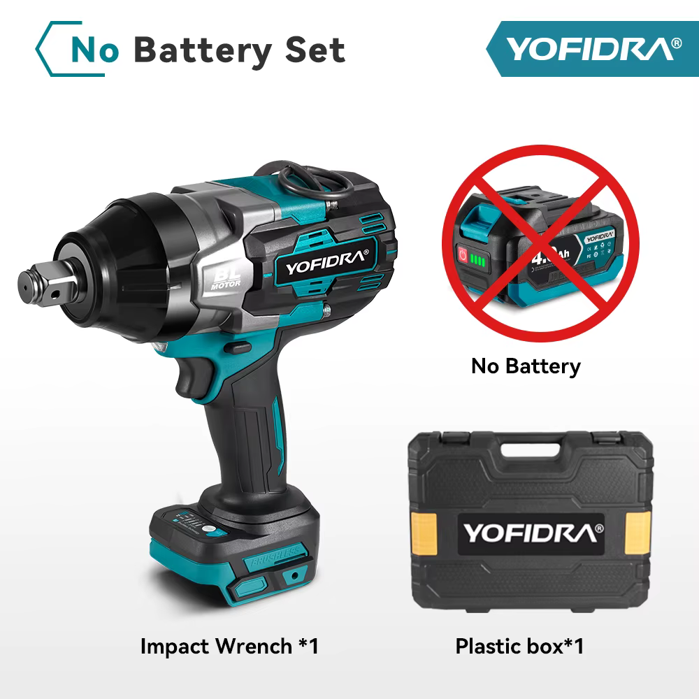 YOFIDRA 3300N.M clé à chocs électrique sans brosse à couple élevé 3/4 pouces clé sans fil outil élec