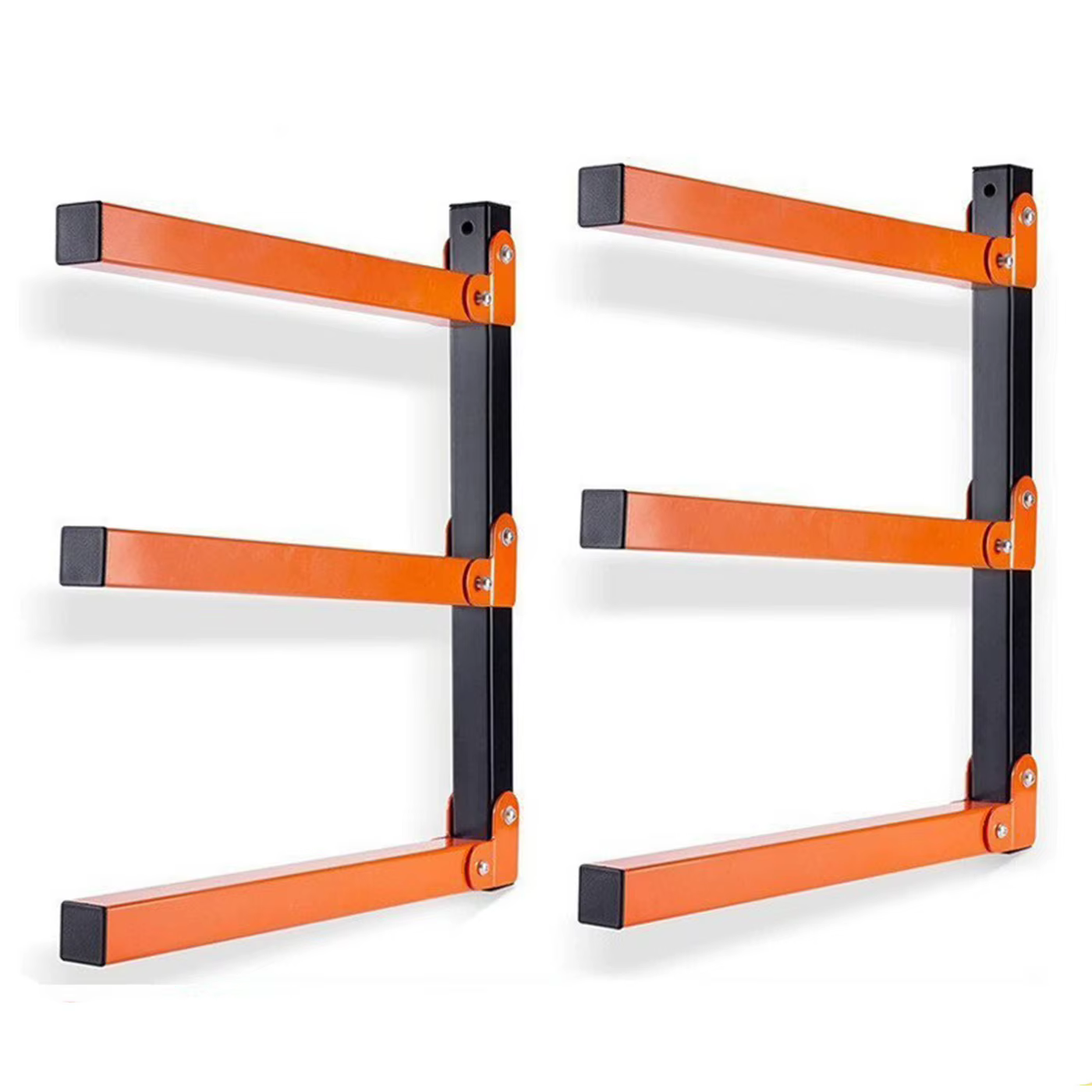 2 supports à bois de chauffage d'intérieur et d'extérieur, 4 supports muraux pour organiser le bois 
