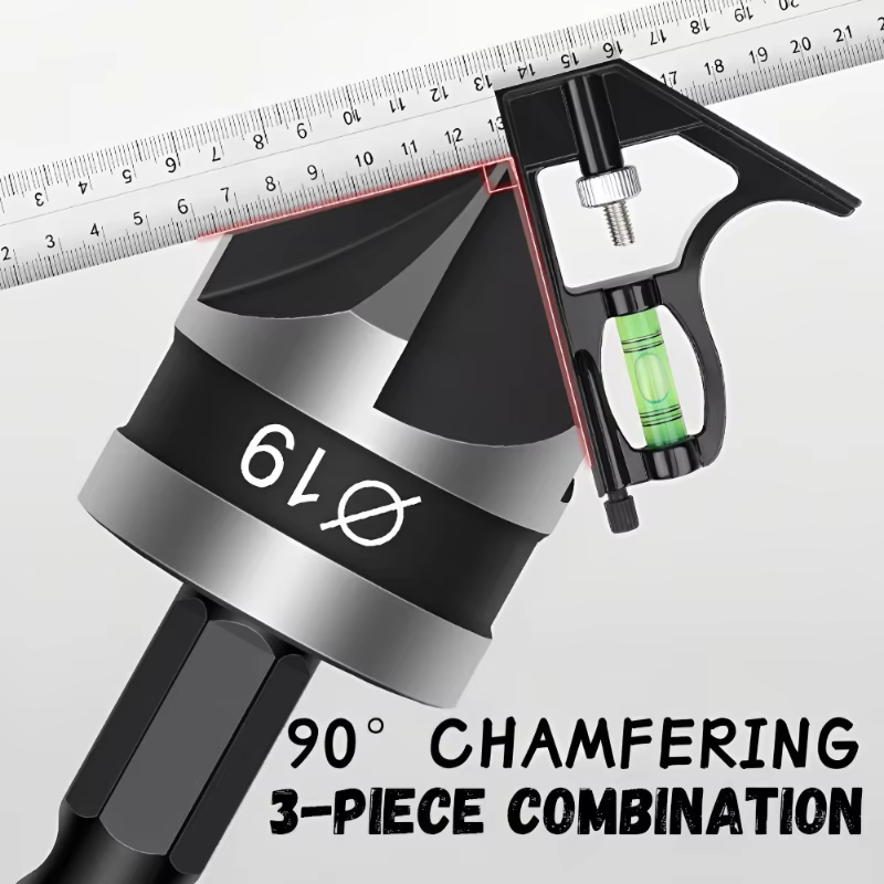 Foret à fraise Hss, chanfrein Hex cinq poires Hexagonal à 90 degrés, tige de forage ennuyeuse, ensem