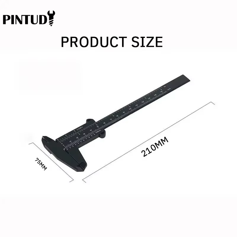 1PC plastique vernier étrier affichage numérique étrier Mini texte jouer étrier étudiant vernier règ