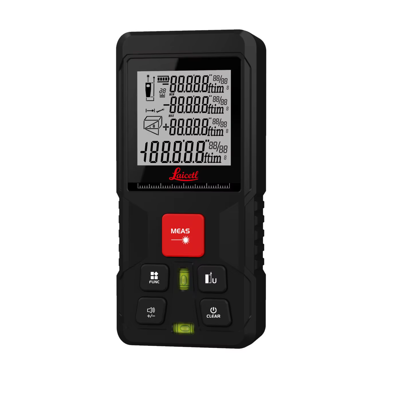Télémètre laser 330 pieds, mètre numérique laser avec écran LCD rétroéclairé, mode Pythagore, mesure