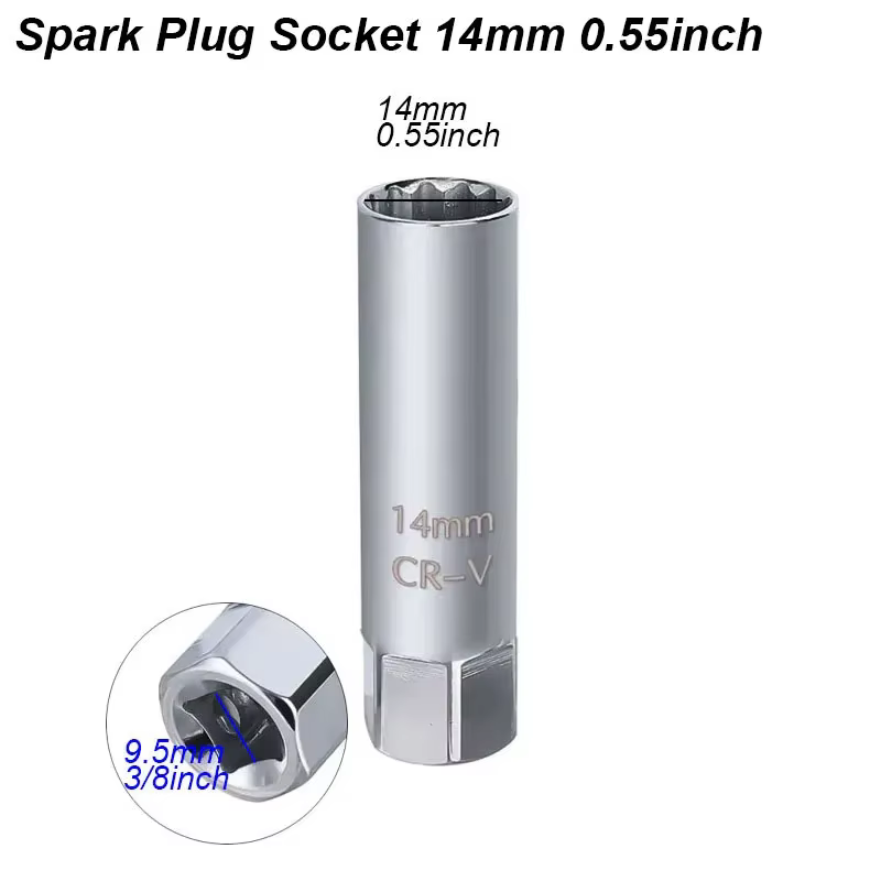 Clé à douille de bougie d'allumage, adaptateur de clé 14 16mm, Kit de réparation de remplacement, co