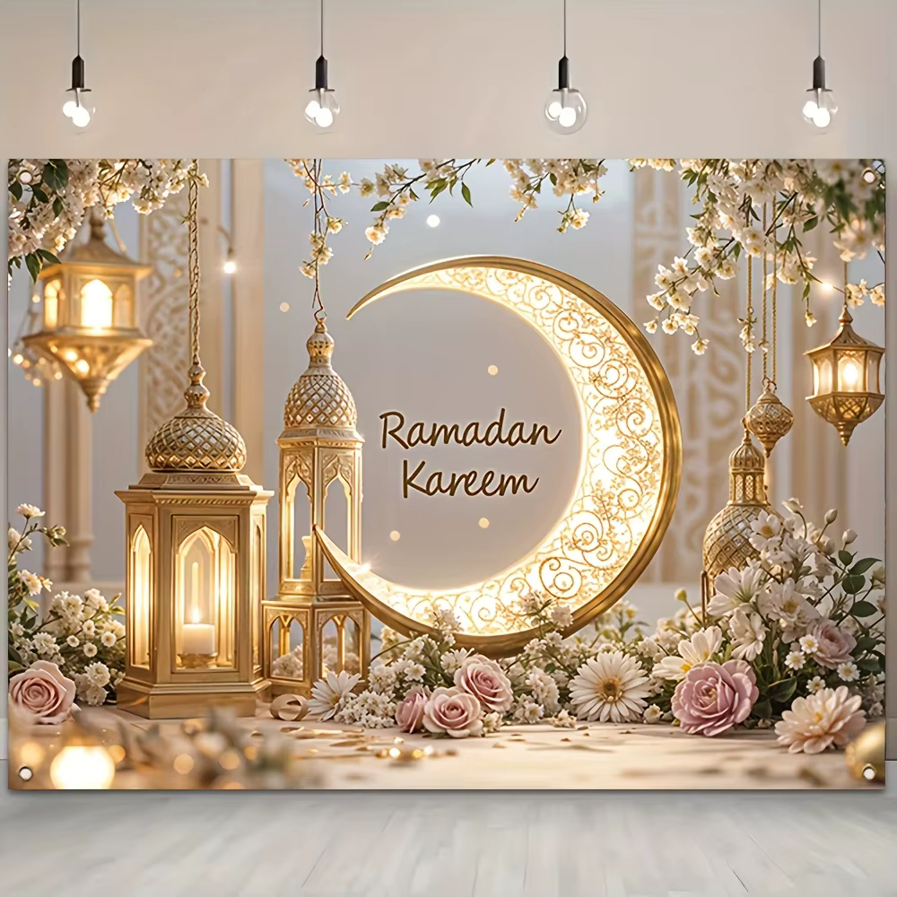 Bannière murale élégante du Ramadhan, décoration murale durable pour chambre et fête, décoration de 
