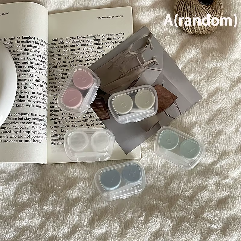 Boîte à lentilles de Contact Portable, empêche les fuites, couvercle de lentille Transparent, conten
