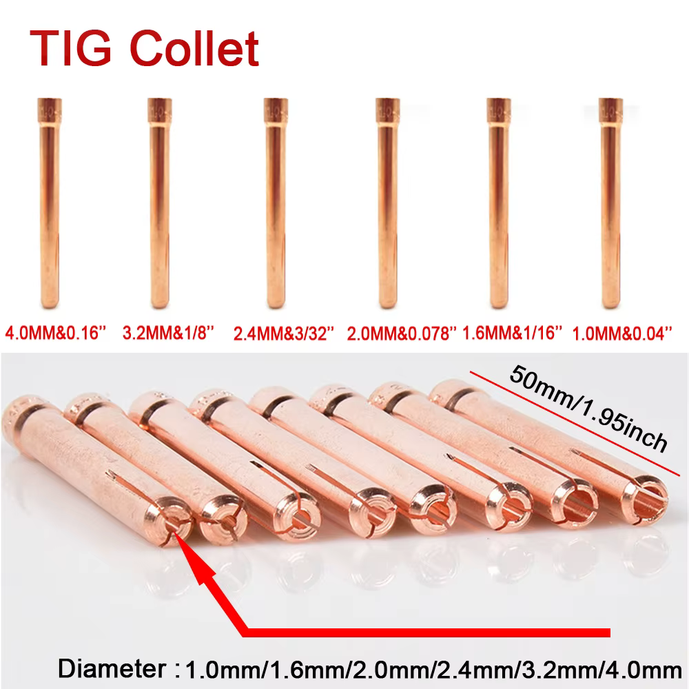 Corps de pince de consommable de torche de soudage à l'argon 1.0mm 1.6mm 2.0mm 2.4mm 3.2mm 4.0mm WP1