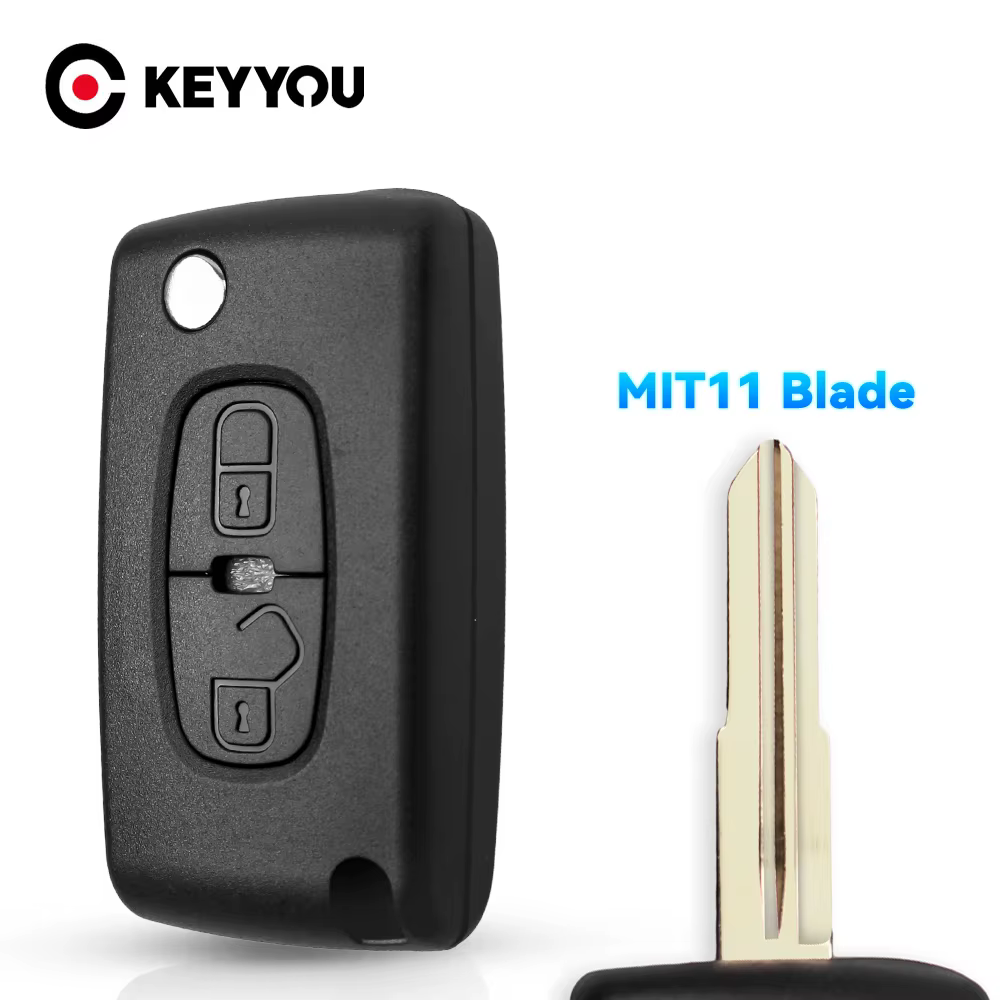 KEYYOU – étui pour clé de voiture, pour Citroen C-Crosser C4, Peugeot 4007 ET 4008, coque de clé tél