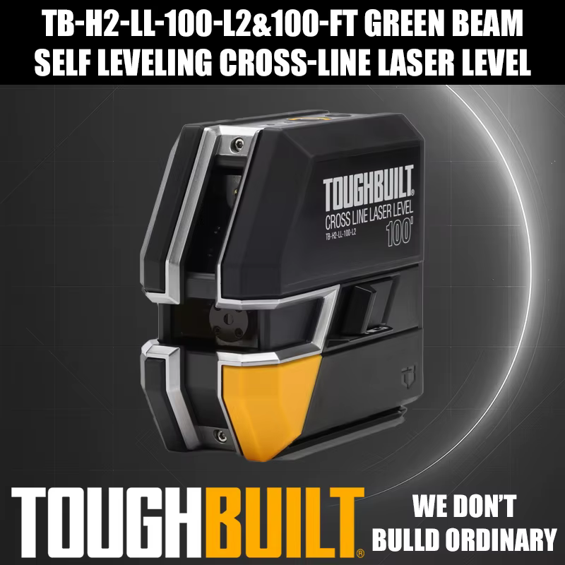 TOUGHBUILT TB-H2-LL-100-L2 100 pieds faisceau vert auto-nivelant niveau Laser lignes transversales o