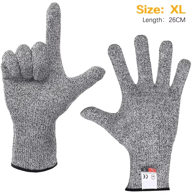 Gants métalliques en fil métallique résistant aux coupures de niveau 5, gants de cuisine pour bouche