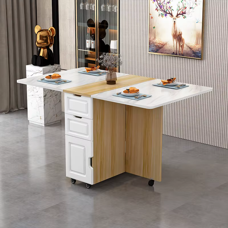 Tables à manger portables de rangement, tables de cuisine compactes, tables d'appoint, îlots de cuis