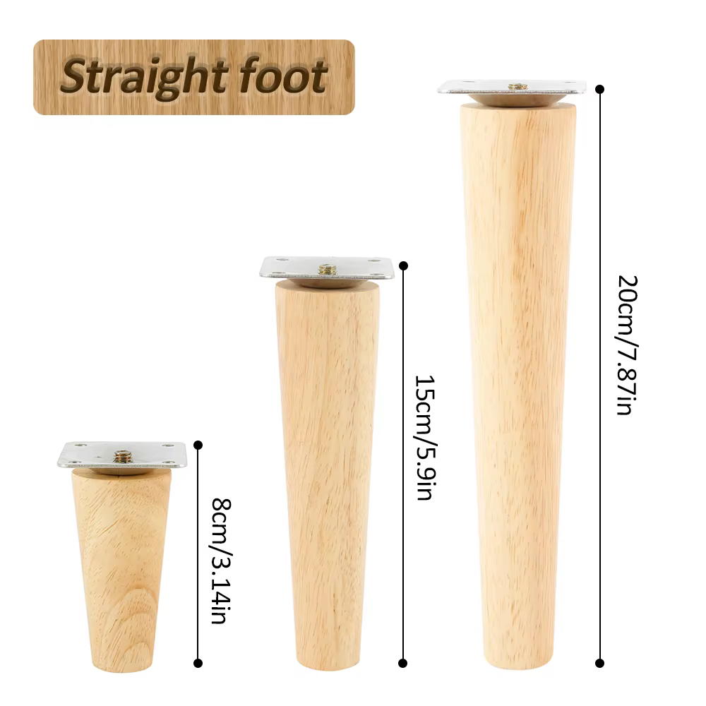 4 pièces pieds de meubles en bois massif canapé Table meuble TV Support stabiliser les pieds antidér