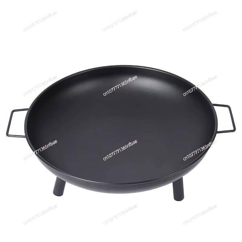 Foyer extérieur rond – Chauffage portable au bois et au charbon de bois pour 4 à 5 personnes – Bol à