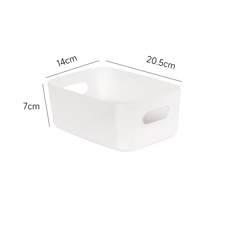 Boîte de rangement de bureau 20/25/30cm, boîte de rangement de cosmétiques en plastique pour dortoir