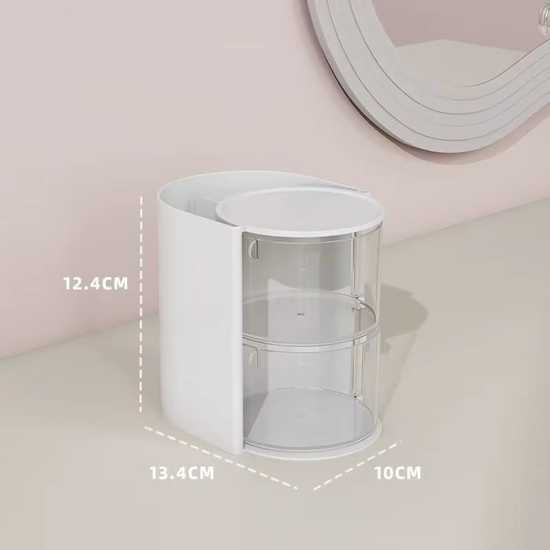 Boîte de rangement pour accessoires capillaires en acrylique transparent à 4 compartiments pour élas