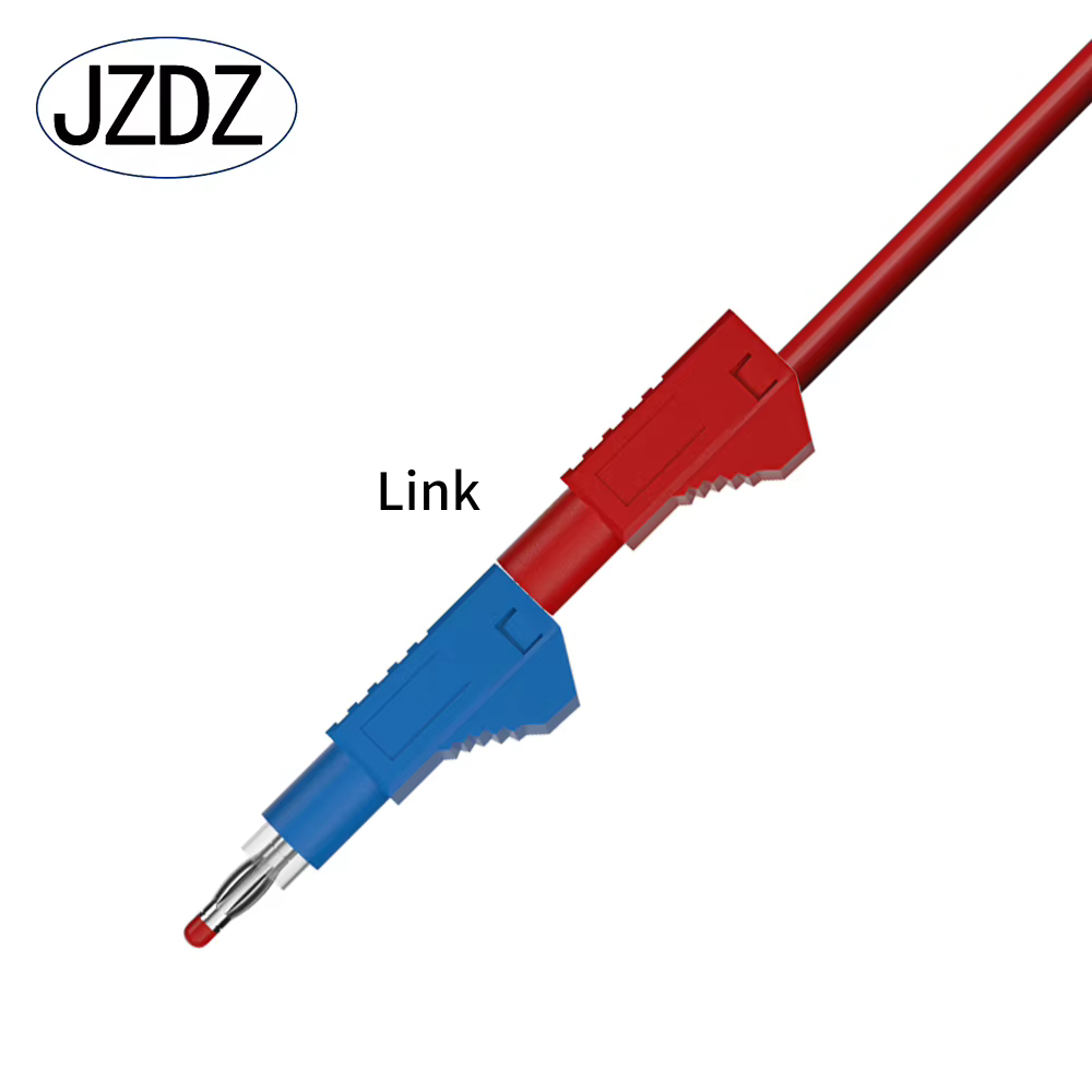 JZDZ 200CM 5 pièces sécurité rétractable 4MM fiche banane multimètre fils de Test câble ligne fil ou
