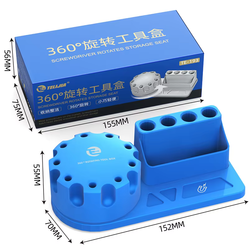 Boîte de rangement pour tournevis et pincettes multifonctions TE-193, rotative à 360 degrés °   Supp