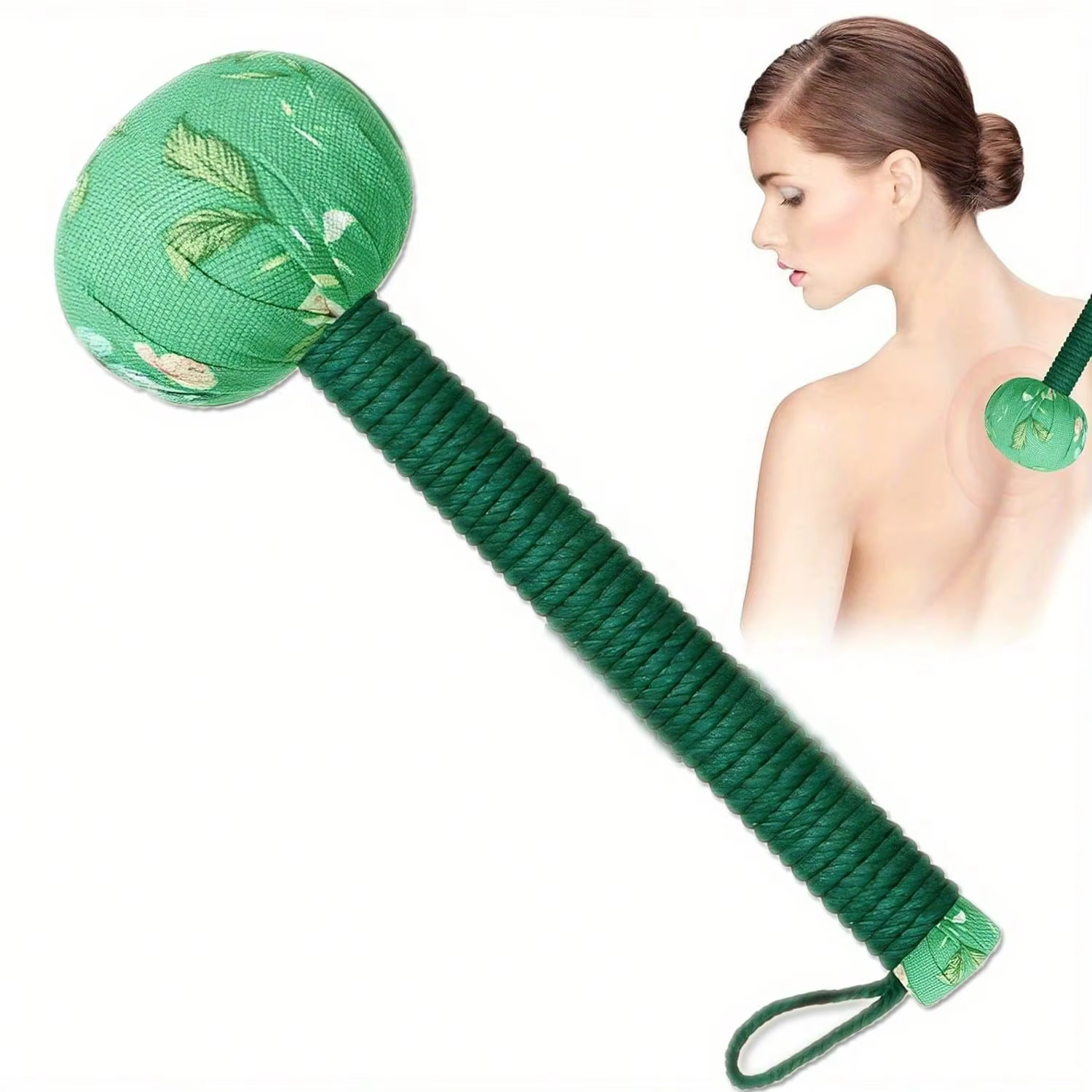 Marteau de massage en bois d'absinthe à long manche pour le drainage lymphatique – Soulagement manue