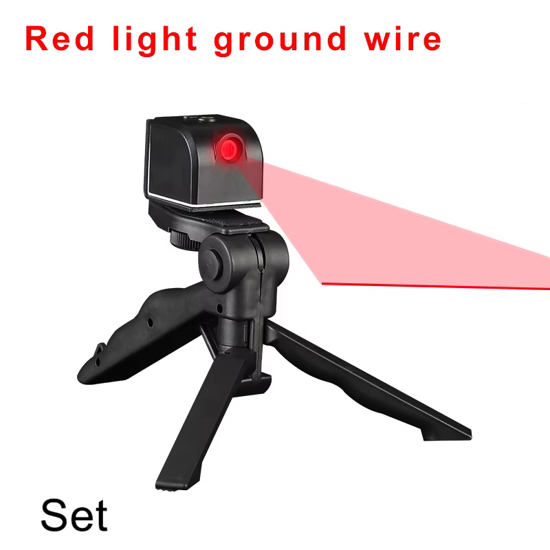 Niveau Portable à lumière rouge avec support, outil de positionnement et de marquage à usage domesti
