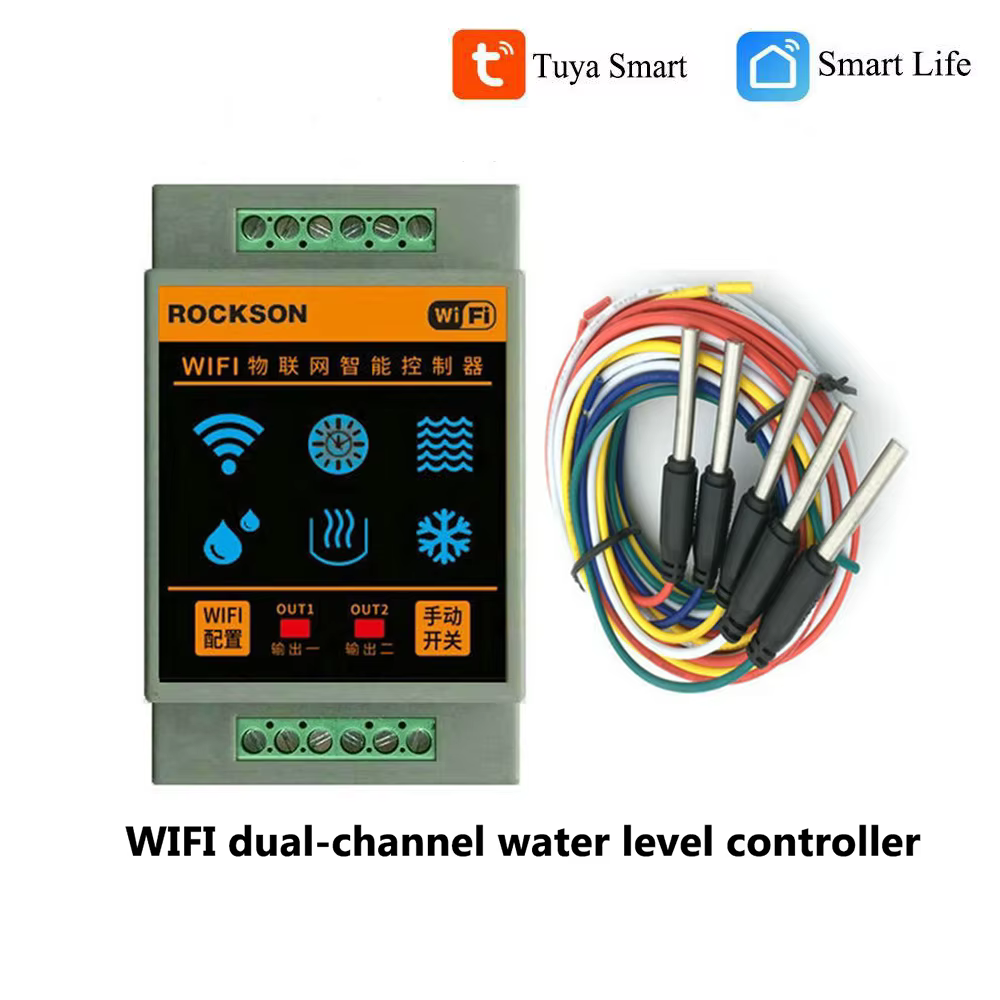 Capteur de niveau d'eau intelligent pour la maison, contrôleur Wi-Fi, alarme d'inondation de fuite, 