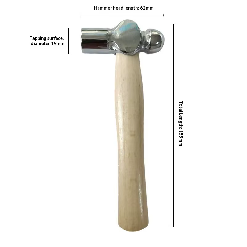 Mini marteau à tête ronde pour casser les noix, marteau à manche en bois, outil d'évacuation de voit