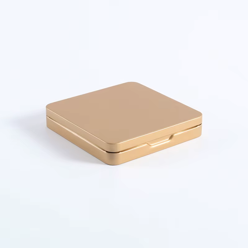 1 pièce Nouvelle boîte de rangement carrée en métal vide, petite boîte à bijoux, étuis à cartes, con