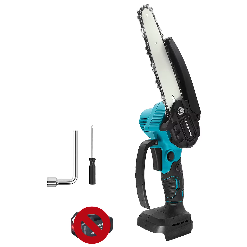 PATUOPRO Scie électrique sans fil de 6 pouces, tronçonneuse sans balais, outils de jardinage portati