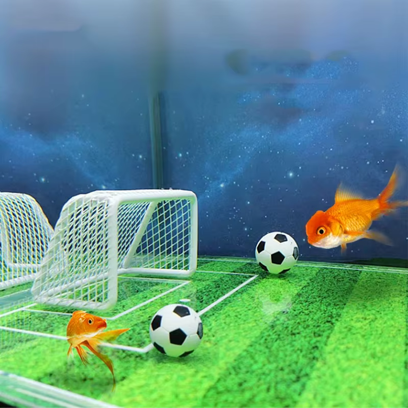 Poisson animal de compagnie football aquatique aquarium mini terrain de football petite porte de foo