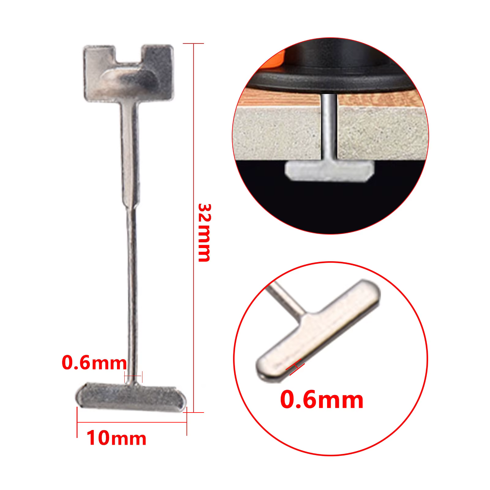 Exacpilles en acier de remplacement du système d'abaissement des carreaux, outils de construction de