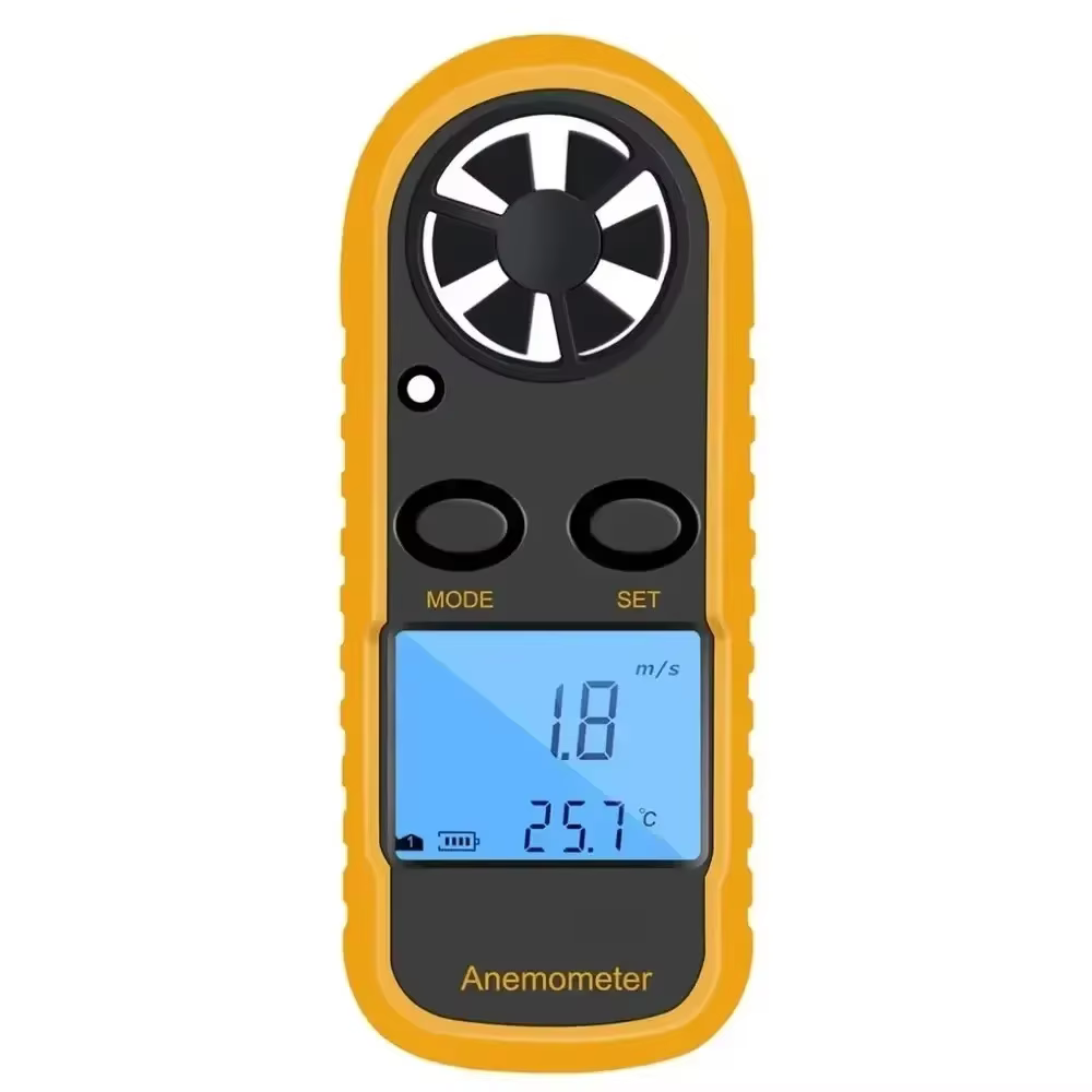 Anémomètre numérique LCD portable, mesureur de vitesse du vent, jauge de température pour la navigat