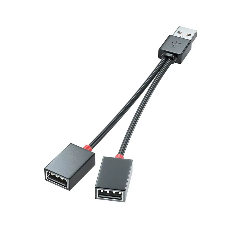 Adaptateur multifonctionnel de branchement USB 1 à 2 pour téléphones mobiles, tablettes, hubs multi-