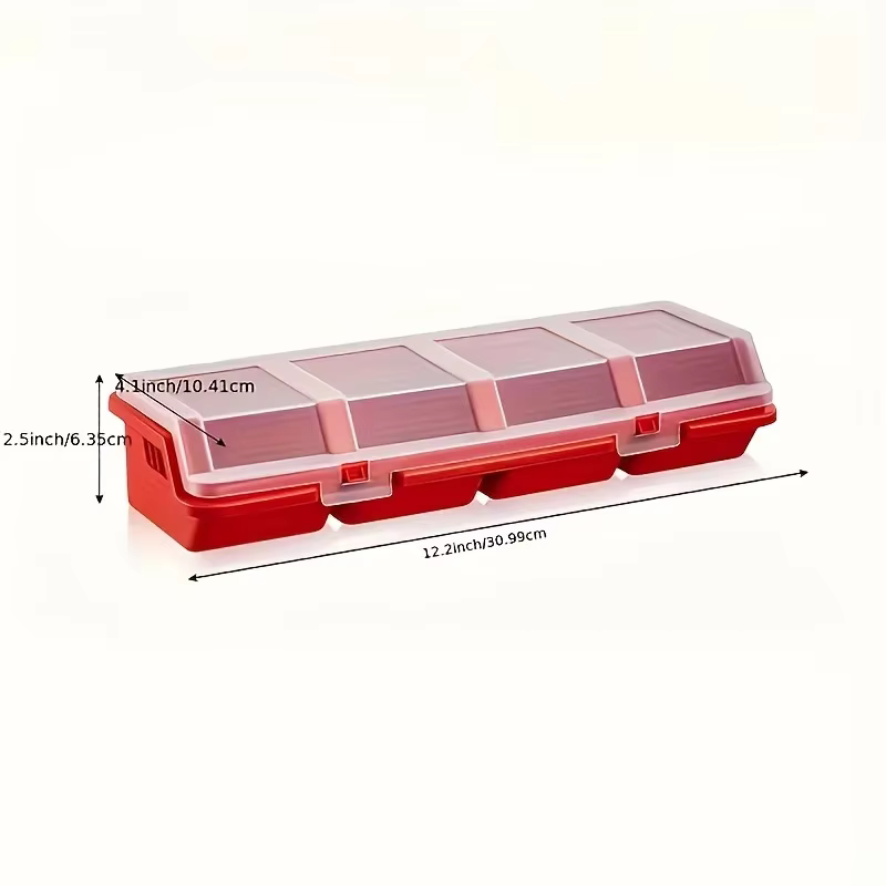 Boîte de rangement multi-compartiments en plastique durable pour petits composants, vis, bijoux – Or
