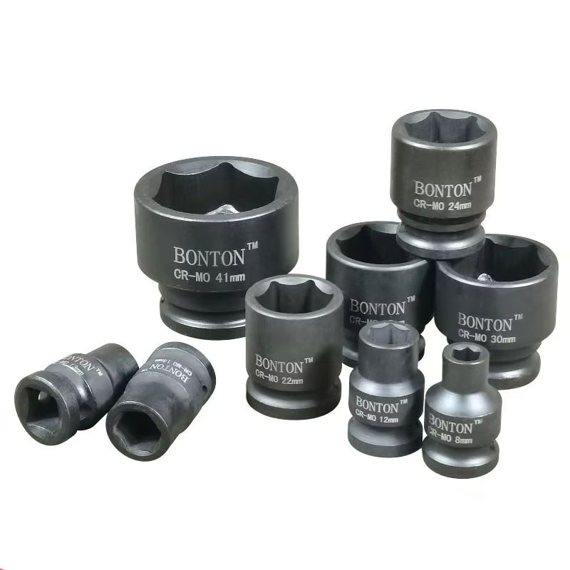1/2 "prise à Impact court prises d'air adoptrique 6 points 10 12 13 14 16 17 18 19 34 36 38 41 46mm