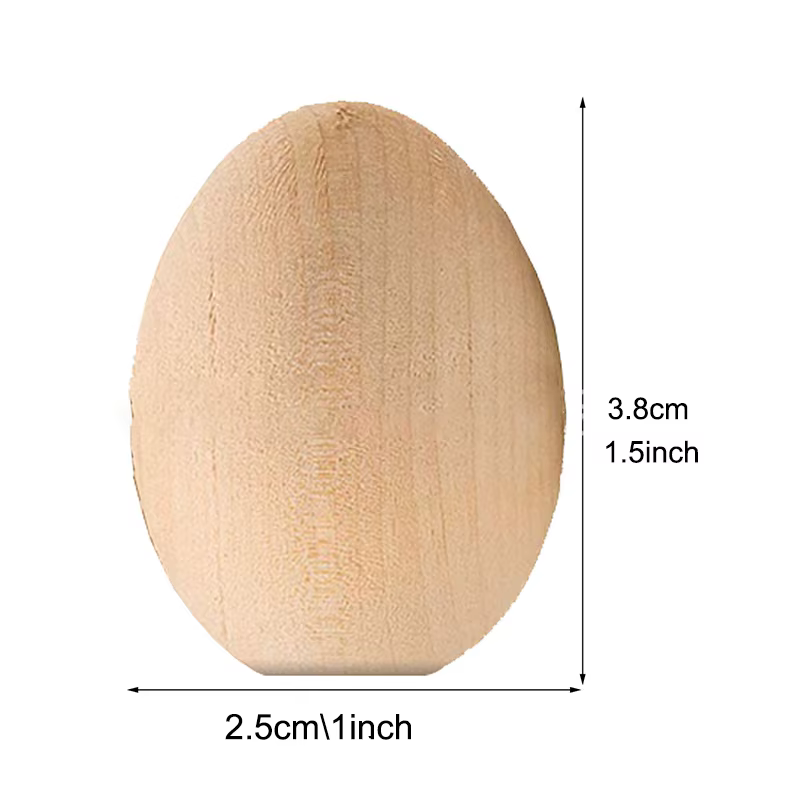 Oeufs de pâques en bois, 10 pièces, Imitation créative, pour bricolage, décoration de pâques, rempli