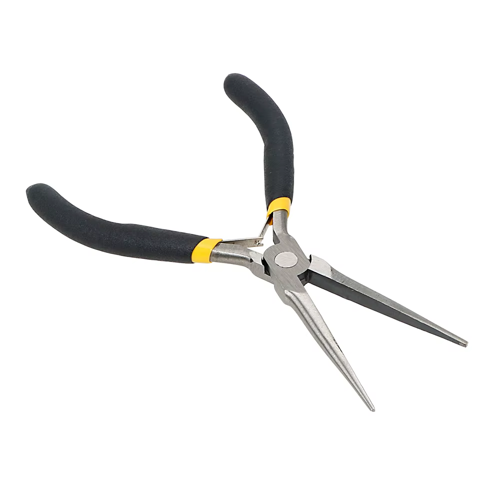 Pince à bec long 45 # Outils à main en acier, outils de réparation d'électricien, dénudage, coupe, s