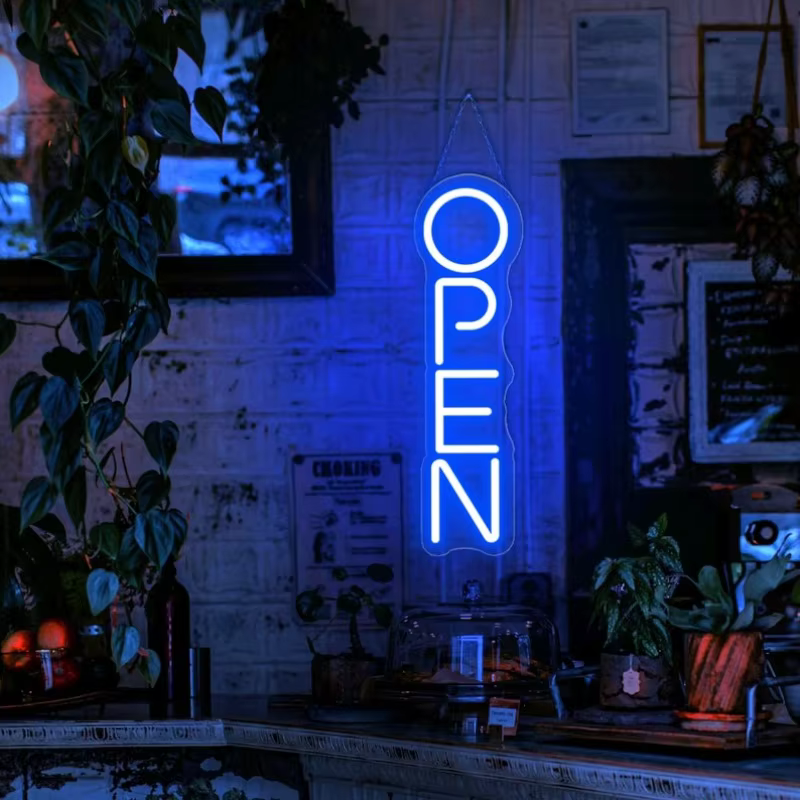 Enseigne au néon ouverte LED veilleuse USB alimenté panneau d'affaires pour Salon magasin café Bar m