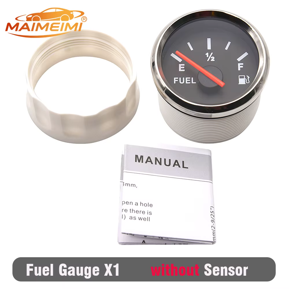 Indicateur de niveau de carburant pour bateau marin de 52 mm avec capteur de niveau de carburant en 