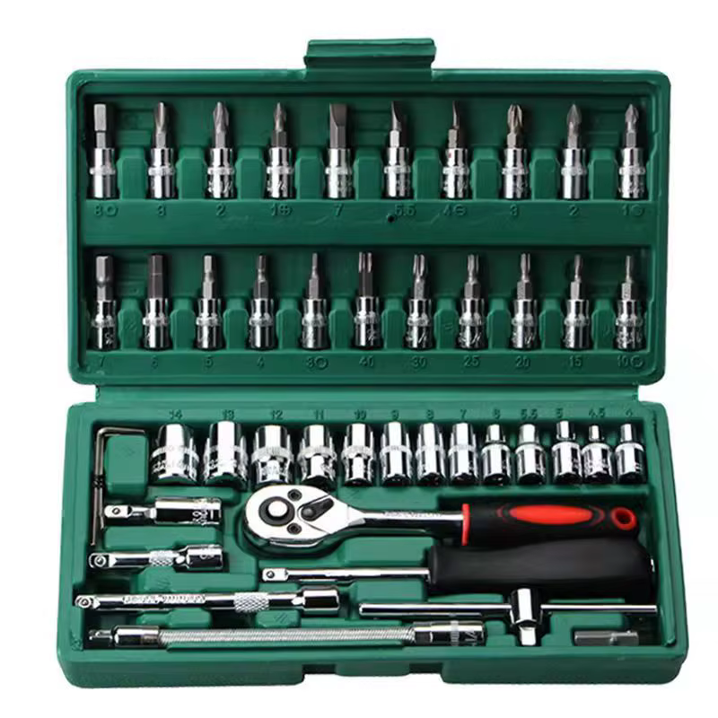 SNJUE Kit d'outils de réparation automobile, boîte à douilles, trousse à outils, outils d'urgence po