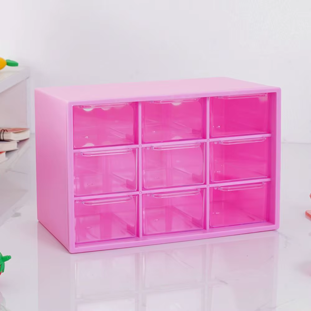 Boîtes de rangement murales transparentes à 9 grilles, mignonnes, petites grilles MEL9, boîtes à wer