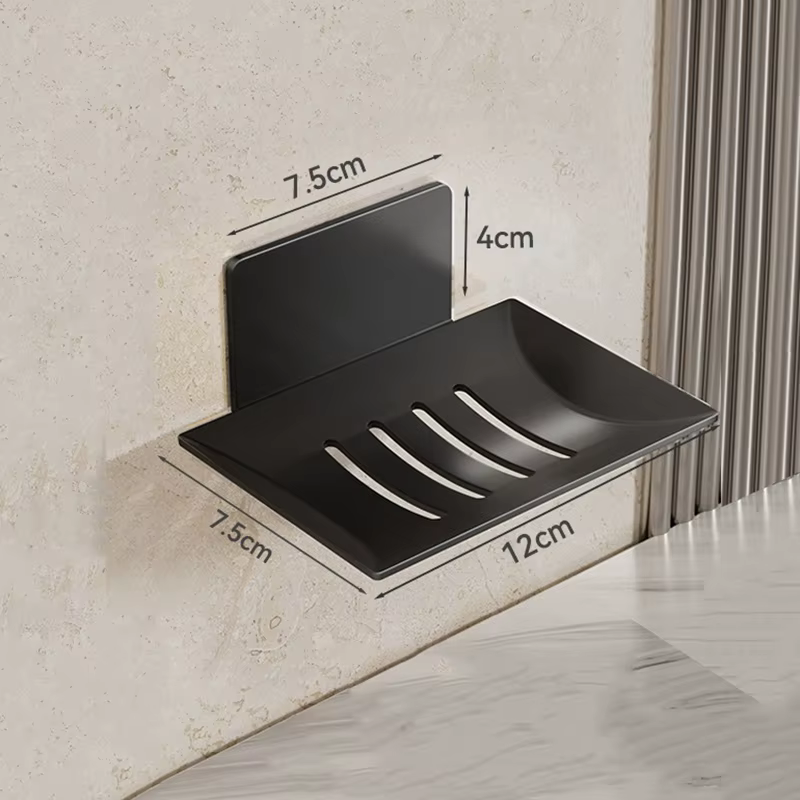 Plateau à savon mural en acier au carbone, salle de bain, douche, Drainage, porte-savon, support de 