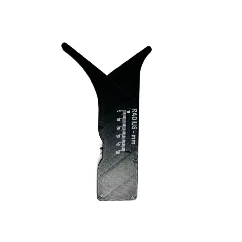 Outil de mesure du rayon coulissant proportionnel 1:1, rayon de 2mm, Instrument de mesure du rayon d