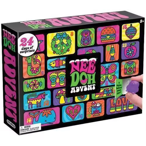 Calendrier de l'Avent Needoh 2026 – Boîte Mystère de Jouets à Presser pour les Fêtes de l'Avent