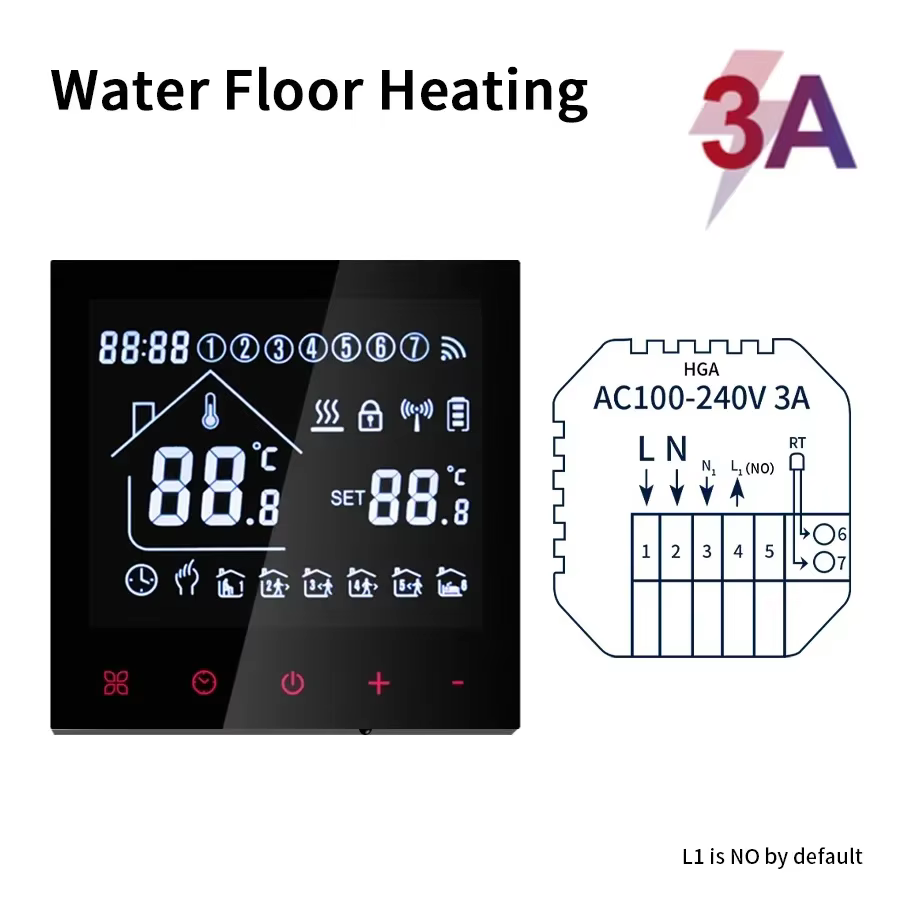 Tuya – Thermostat pour maison intelligente, chauffage de l'eau au sol, chaudière électrique/gaz, WiF